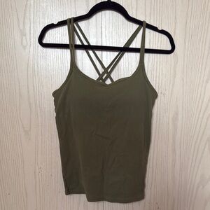 Uniqlo Olive Green Strappy Women's Top
